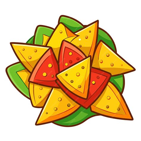 Mexican nacho chips clipart vector art and illustration | Premium AI ...