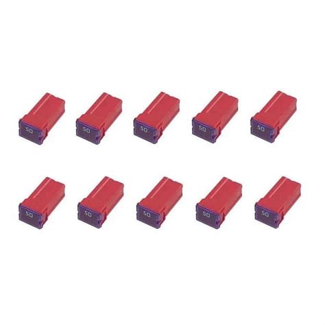 10 Pc Automotive TALL/STANDARD PROFILE JCASE Fuse 50 Amp Fuse Kit for ...