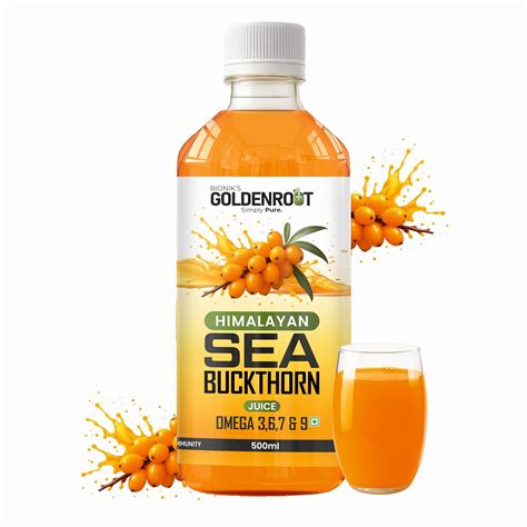 Goldenroot Himalayan Sea Buckthorn Pulp 500ml | Cold-Pressed Superfruit ...