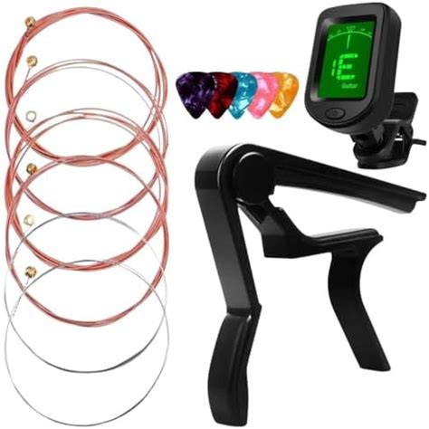 IMAGINEA Guitar Combo Kit with Digital Tuner, Capo, Strings, 5 Picks ...