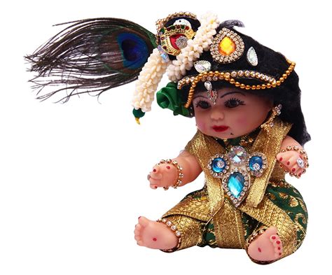 Sri Varalakshmi Rubber Krishna Doll (6 cm x 5 cm x 9 cm, S189) : Amazon ...