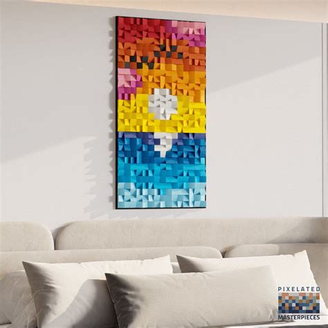 Vertical Sunset 3D Wood Mosaic Wall Decor – Saajawat