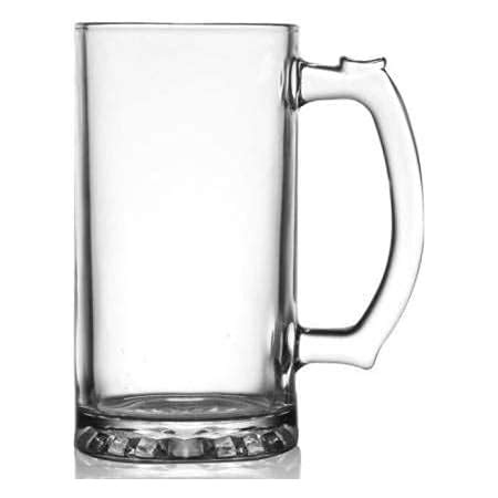 Buy VILON Italian Premium Glass Beer Mugs with Handle | Crystal Clear ...