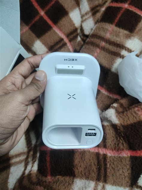 XECH Pen Stand Wireless Charger with USB A & Type C Output Ports 15W ...