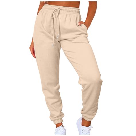 DENGDENG White Sweatpants Women Loose Drawstring Dance Sweatpants Comfy ...