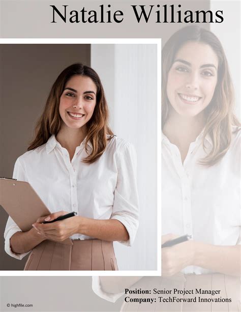 Work Bio Template - Word | Google Docs - Highfile.com