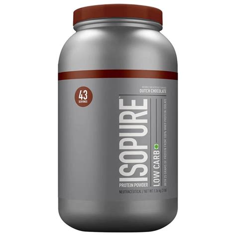 Isopure Low Carb Dutch Chocolate Flavour Protein Powder, 3 lb Price ...