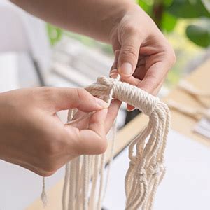 Decazone Macrame Handmade Wall Shelf for Plants Decor Cotton Cord Pine ...