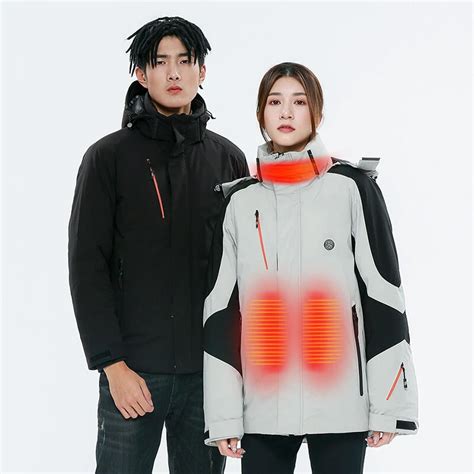 TENGOO Smart Heated Jackets 3-Gears Control Outdoor Mens Women Surf ...