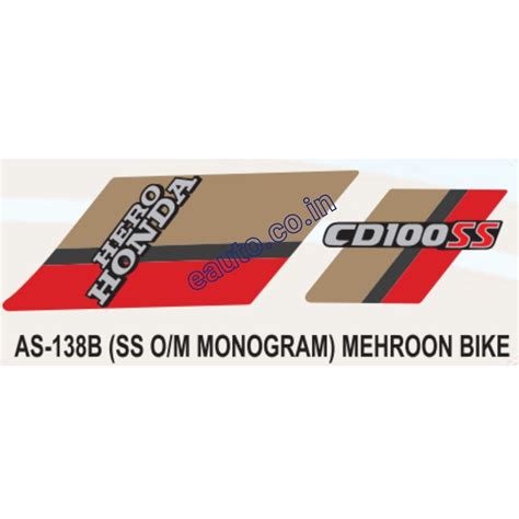 Graphics Sticker Set for Hero Honda CD 100 SS | Old Model | Monogram