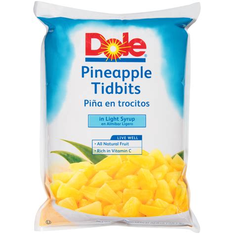 Dole, Pineapple Tidbits in Light Syrup, 81 oz. (6 count) - RocketDSD