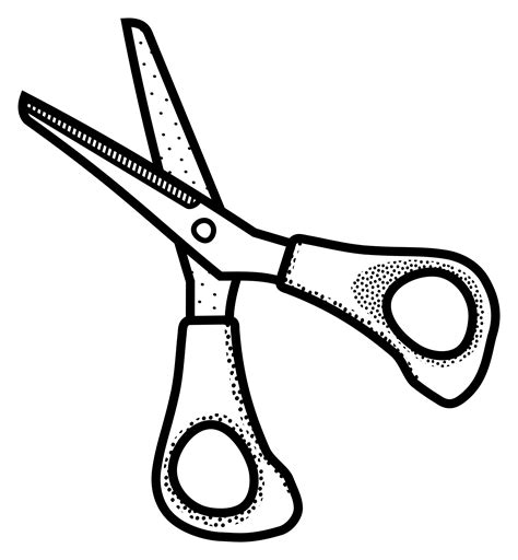 Kids Scissors Clip Art Black And White