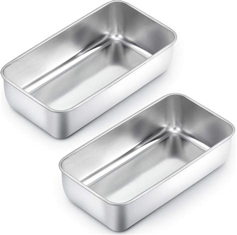 Amazon.com: Stainless Steel Loaf Pan: Stainless Steel Bread Pans: Home ...
