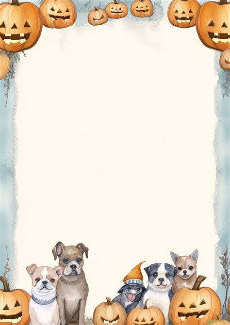 Halloween Watercolor Page Border Word Template And Google Docs For Free ...