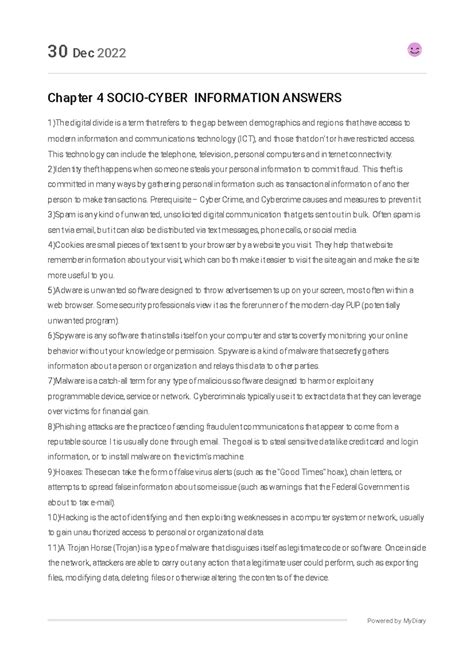 Socio- Cyber Information Answers Chapter 4 Professional Business Skill ...