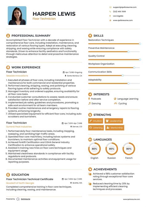 10+ Floor Technician Resume Samples & Templates for 2025