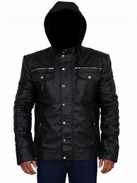 Image result for Black Hoodie Jacket