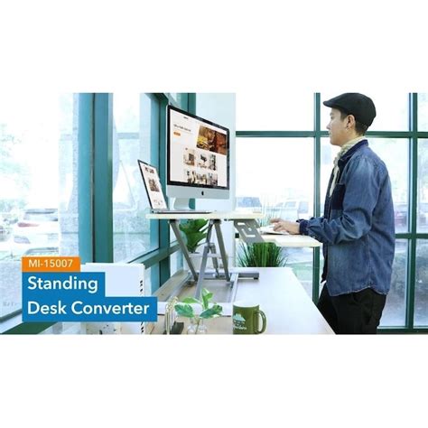 Mount-It! 38-in White Modern/Contemporary Standing desk converter in ...