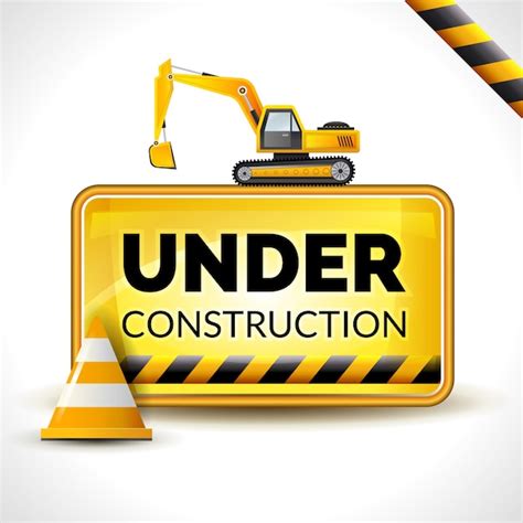 Em construção poster | Vetor Grátis