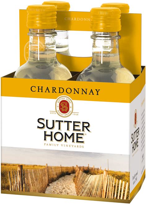 Sutter Home Chardonnay 4 Pack | 4 pack of 187 ml Bottle