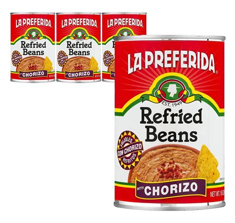 La Preferida Refried Beans Chorizo 16 oz - Pack of 3 | Buy Now with ...