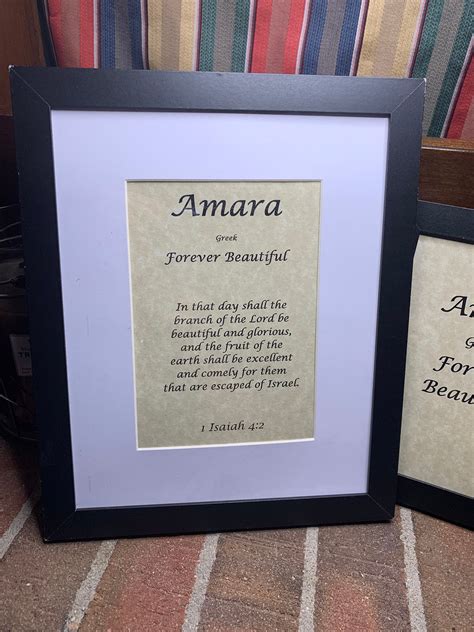 Amara - Name, Origin, With or Without King James Version Bible Verse - Etsy