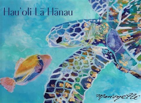 Hawaii Birthday Card, Sea Turtle, Humu fish, under the sea, Hawaiian ...