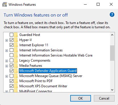 Application Guard Edge 的图像结果