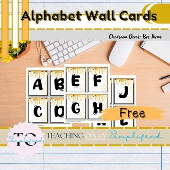 Alphabet Wall Letters Classroom Decor by Teaching Only Simplified