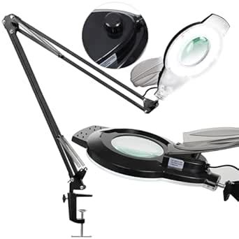 10X Magnifying Glass with Light, NUEYiO 2200 Lumen Stepless Dimmable ...