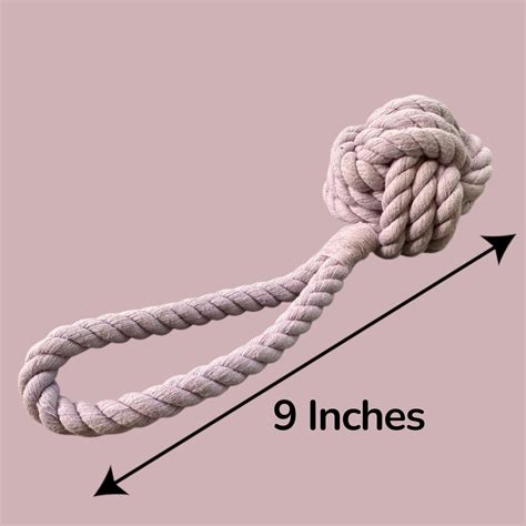 9 Inch Handloom Cotton Rope Ball Dog Toy – Handmade Natural Tug & Chew ...