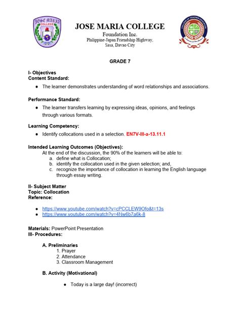 Collocation Lesson 的图像结果