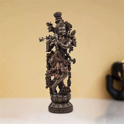 Buy Online Statue of Lord Krishan Playing Flute KMAS120– CraftVatika