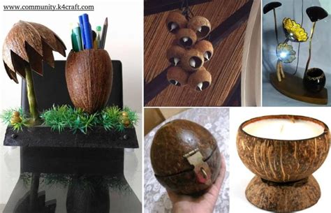 Image result for Craft Using Coconut Shell