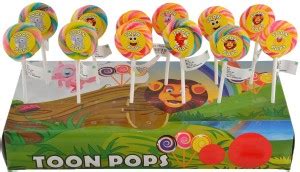 TOON POPS Toonpops Cartoon Lollipops Fruit Flavoured Swirl Lollipop 1.5 ...