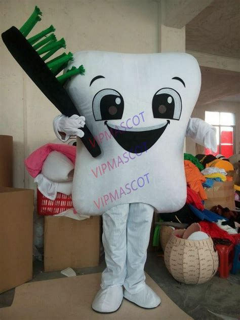 Dental Care Costume Tooth Mascot Costume Adults Facny Dress for ...