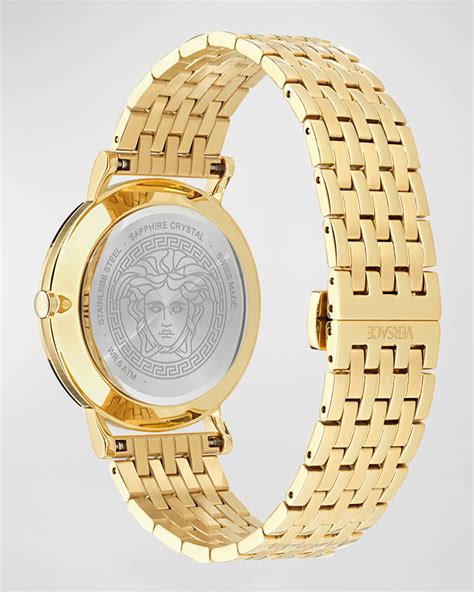 Versace Men's Greca Slim IP Yellow Gold Bracelet Watch, 40mm | Neiman ...