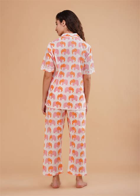 Women's Pyjama Set Corbett Haathi – The Almirah Store