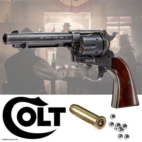 Colt Peacemaker Single Action Army 45 Antik CO2 Revolver 4,5 mm ...
