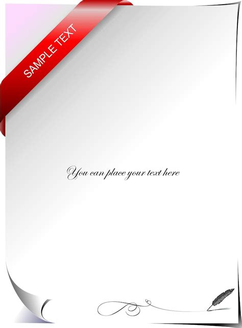 Blank letter with corner ribbon vector illustration | Premium Vector