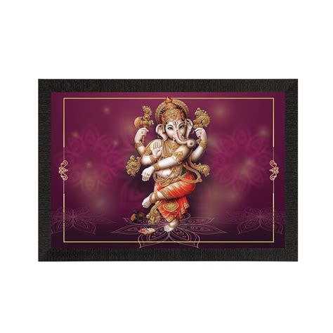 Lord Ganesha Satin Matt Texture UV Art Painting - eCraftIndia Online