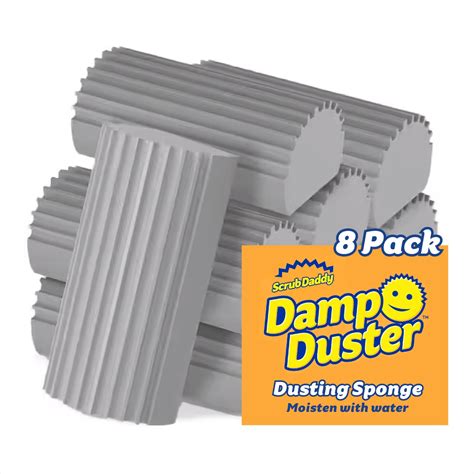 Scrub Daddy Damp Duster Dusting Sponges (8 Count) - Dust Remover for ...