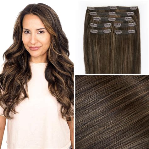 Black Brown Hair Extensions | Clip In Hair Extensions