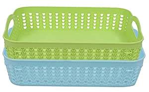 Kuber Industries Plastic 2 Pieces Multipurpose Storage Basket Set ...