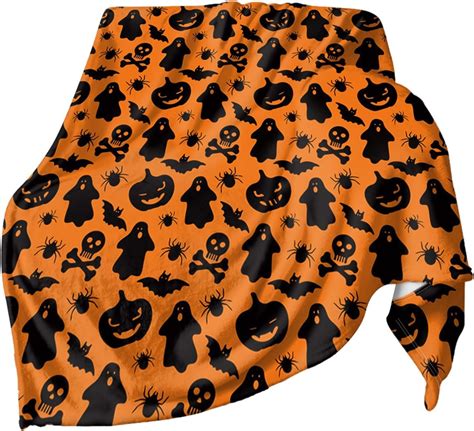 Rooeling Halloween Throw Blankets | Orange Throw | Cute Spooky Pumpkin ...
