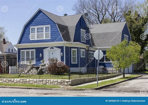 Gambrel Style Roof On Historic House In Cape May, New Jersey Stock ...
