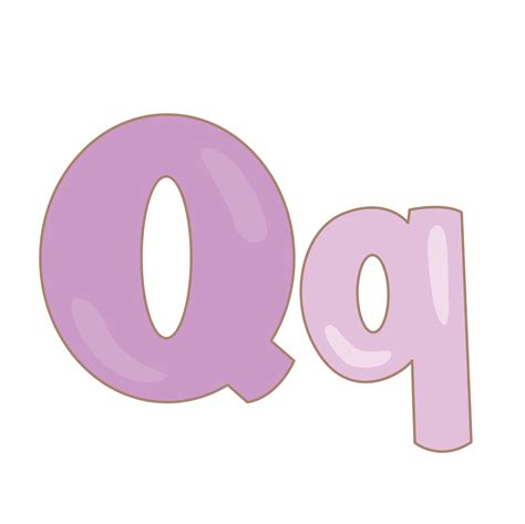 Alphabet Q For Vocabulary School Lesson Cartoon Illustration Vector Clipart Sticker 27389626 ...