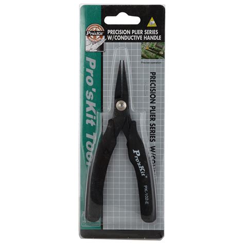 Proskit 1PK-102-E, Long Nose Plier W/Conductive Handle 145mm (Pack of 1 ...