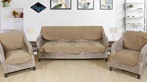 MEBELS JOY Velvet Quilted Sofa Cover, for 3 Seater and 2 Seater Chair ...