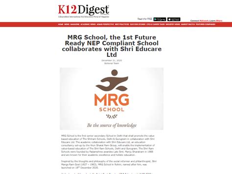 MRG - Sector 3 Rohini Schools | Check News & Events here.